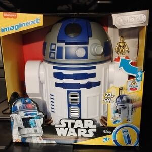 New Fisher-Price Imaginext R2-D2 and C-3PO Set - Blue, White, Gold (XX-56)